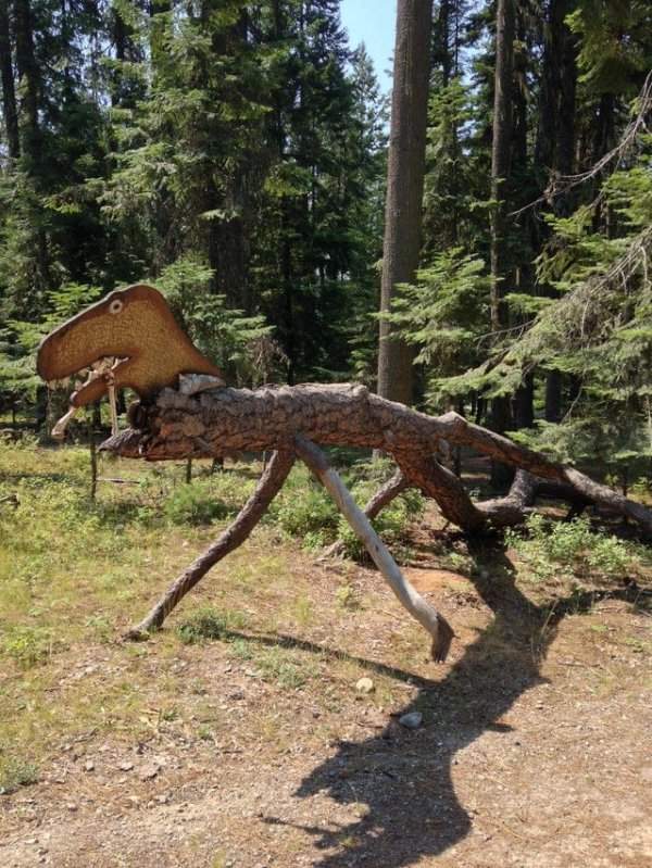 Наткнулся на этого тираннозавра в лесу
