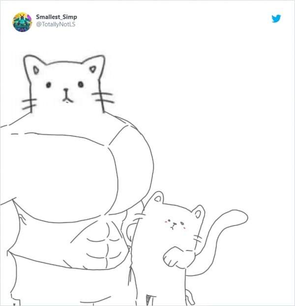 Забавный и творческий флешмоб в Твиттере: дорисуйте кота