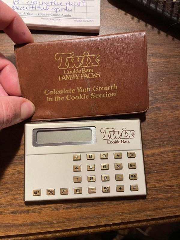 У меня есть калькулятор Twix 1984 года