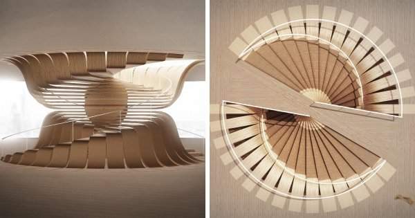 Спиральная лестница удивительной формы, Великобритания