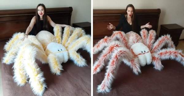 Подушка-паук — идеальный подарок для человека, который не страдает арахнофобией