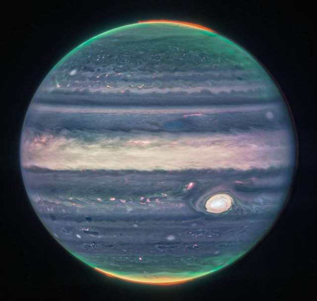 В Сети показали изображение Юпитера, созданное на основе данных &quot;Джеймса Уэбба&quot;