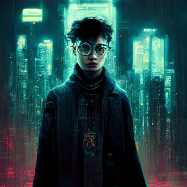 Нейросеть показала персонажей "Гарри Поттера" в стиле киберпанка