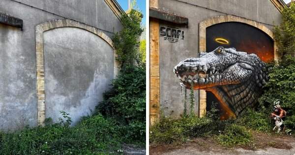 Крутые и реалистичные 3D-граффити от художника из Франции