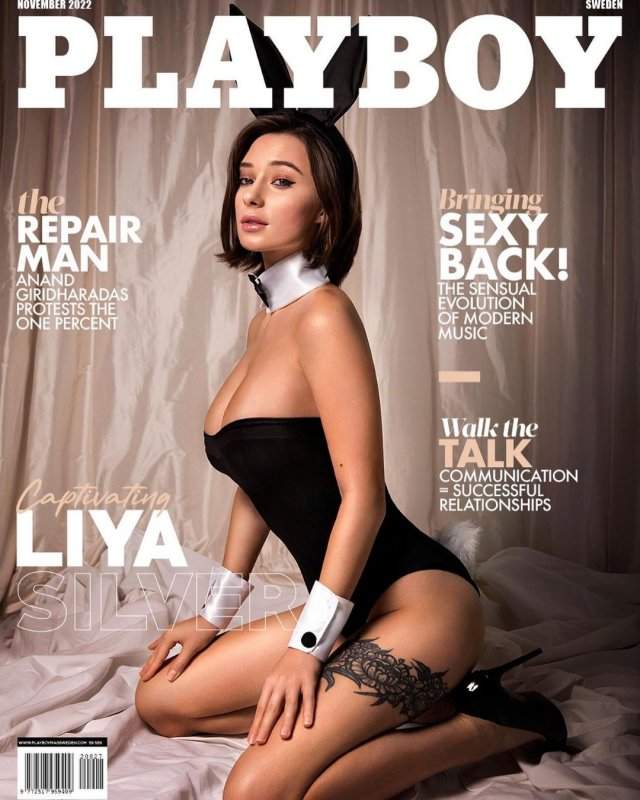 Звезда фильмов для взрослых Liya Silver снялась для обложки шведского Playboy