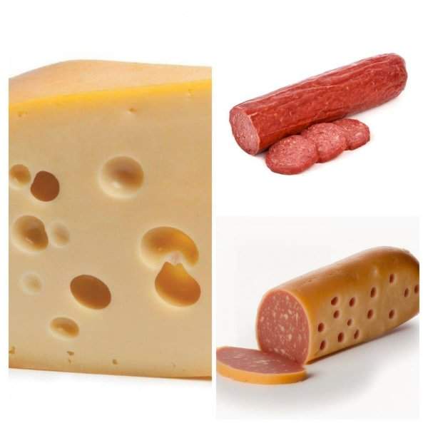 Сыр и колбаса