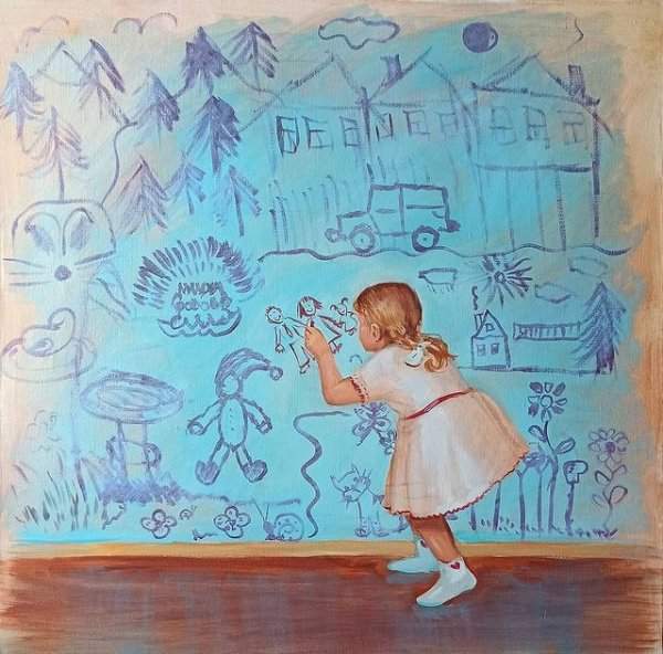 Трогательные и ностальгические картины о детстве от художницы из Москвы