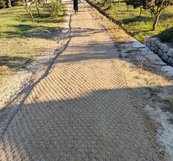 По всей Корее, особенно возле некоторых туристических достопримечательностей, можно увидеть тротуары, покрытые странным ковром