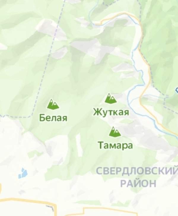 Горы Белая, Жуткая и Тамара в Красноярске