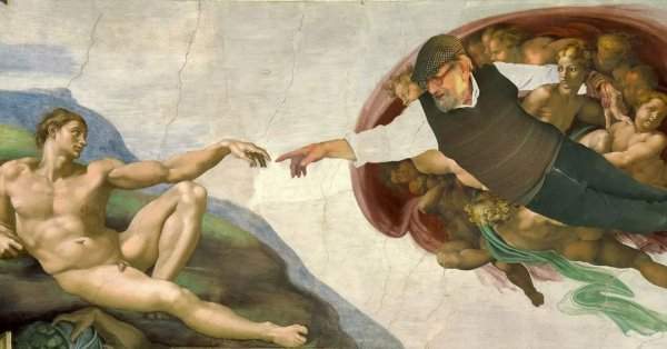«Сотворение Адама» (1511), Микеланджело