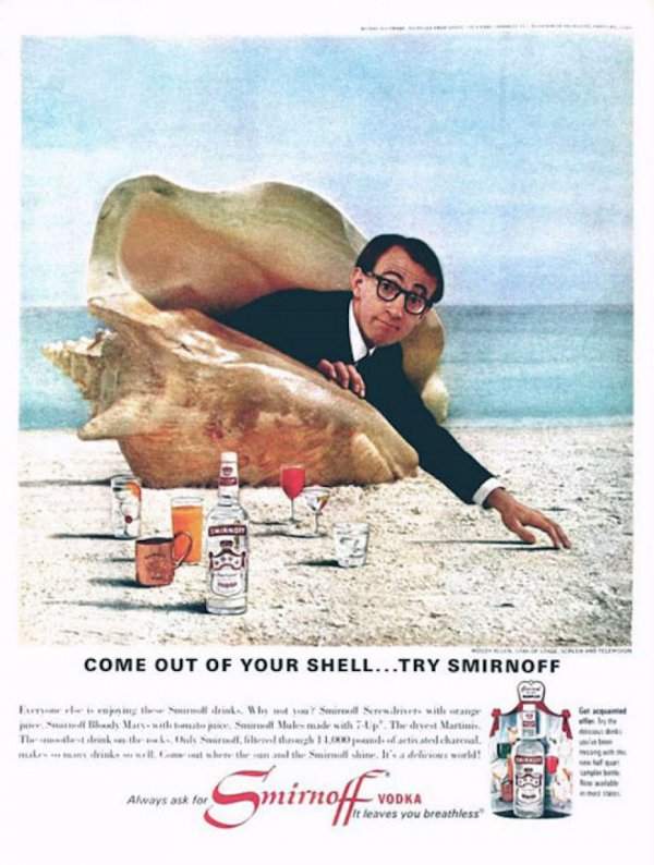 Вуди Аллен рекламирует водку, 1966 год