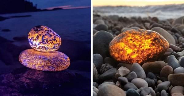 Светящийся камень йооперлит можно встретить на каменистых пляжах