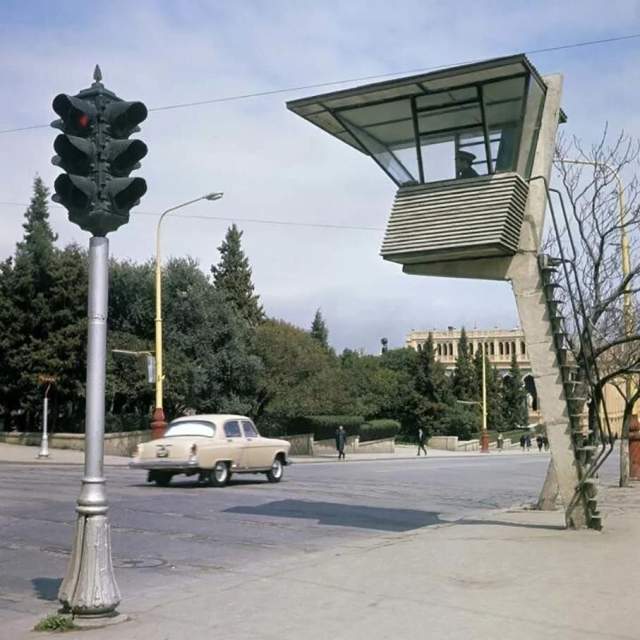 Будка постового ГАИ, Баку. 1967 год