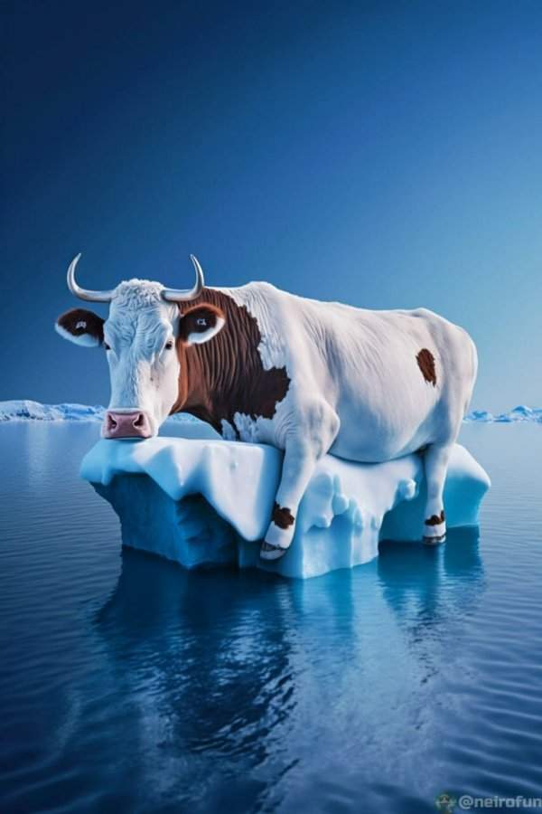 Корова на льду