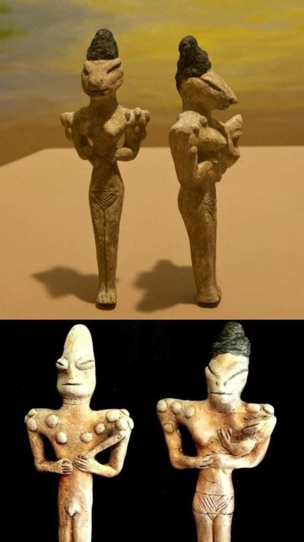 Во время археологических раскопок в Телль Аль-Убайд были найдены артефакты возрастом 7000 лет, изображающие человекоподобные фигуры с внешностью ящериц
