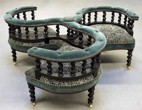 Викторианское кресло для бесед, Европа, 19 век