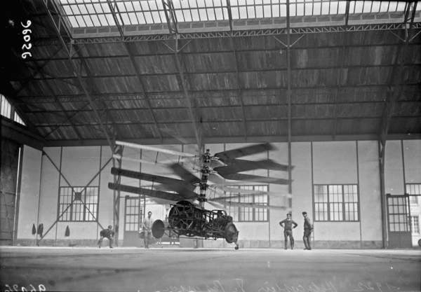 Испытательный полёт вертолёта Пескары, 1922 год