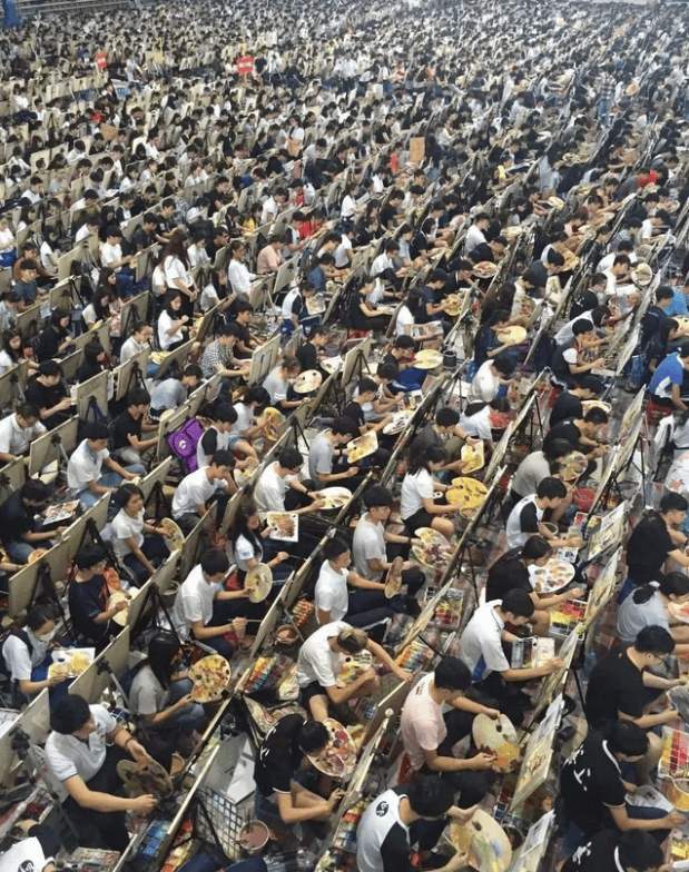 Вступительный экзамен в художественную школу в Китае