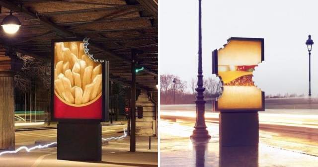 Реклама McDonald’s, которую как будто кто-то откусил