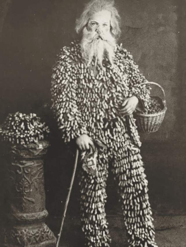 Продавец арахиса в костюме из арахиса, 1890 год