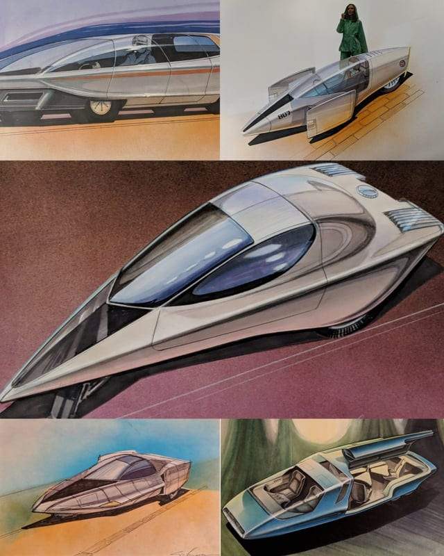 Концепт автомобиля будущего от художника General Motors, 1950-е