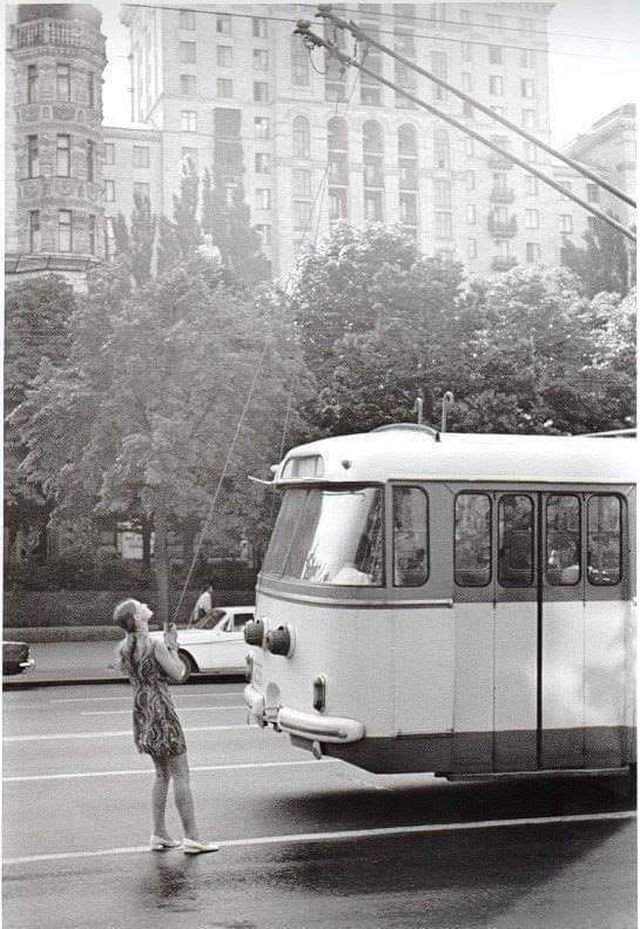 Водитель троллейбуса, Киев, 1975 год.