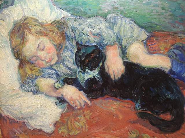 «Ребёнок и спящая кошка», Николай Тархов