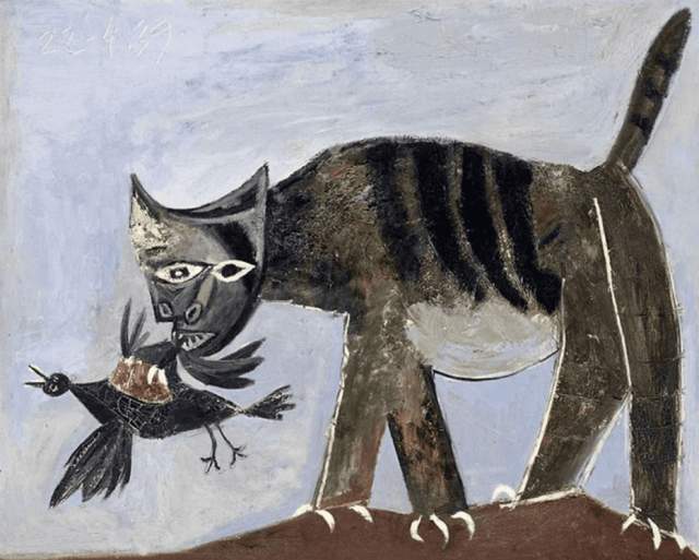 «Кошка, схватившая птицу», Пабло Пикассо