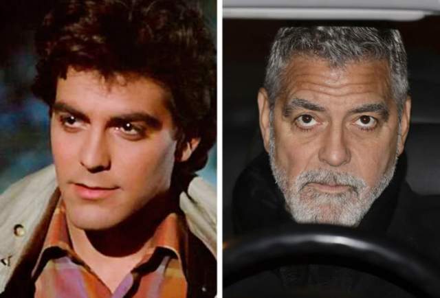 Джордж Клуни в 26 лет и в 61 год