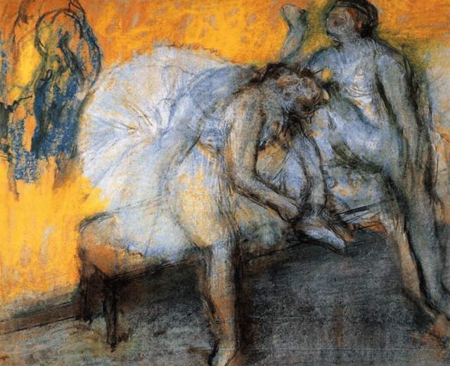 Эдгар Дега — «Две танцовщицы в жёлтом и розовом» (1910)