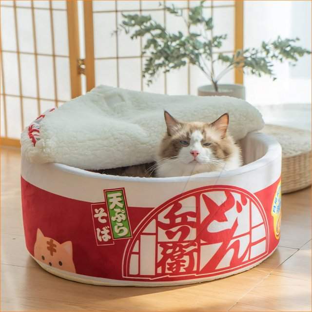 Кроватка для котов в виде упаковки дошика
