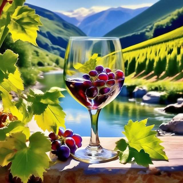 вино с виноградом