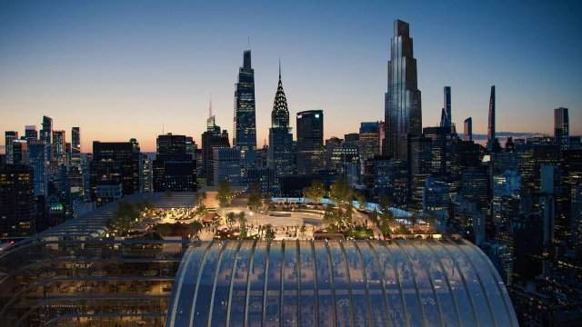 В Нью-Йорке построят комплекс небоскребов с необычной архитектурой