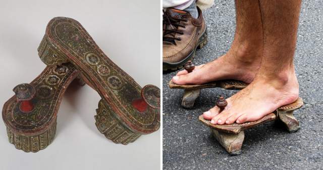 Индийские древние туфли падука