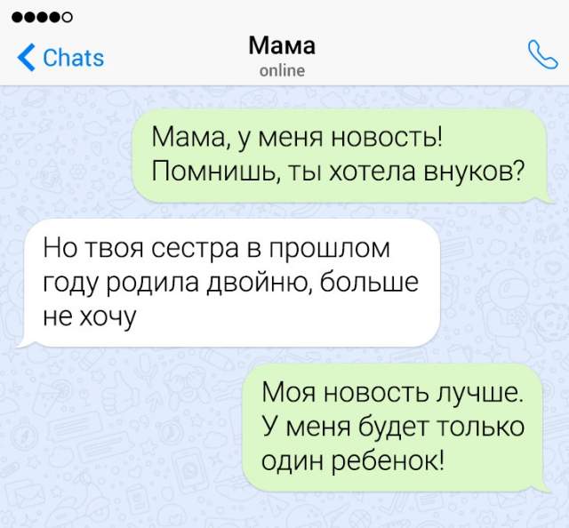 Подборка смешных переписок с родственниками