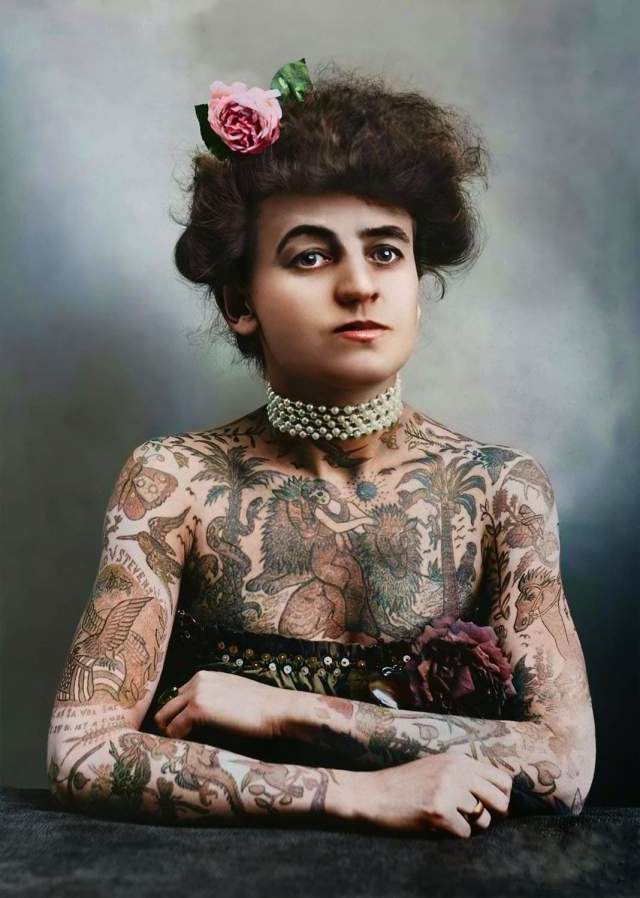 Мод Вагнер — первая профессиональная женщина-татуировщица