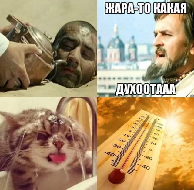 Шутки и мемы про жару 2024 года