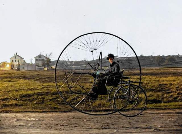 Новый трехколесный велосипед Oldreive's Iron Horse, Калифорния. 1882 год.