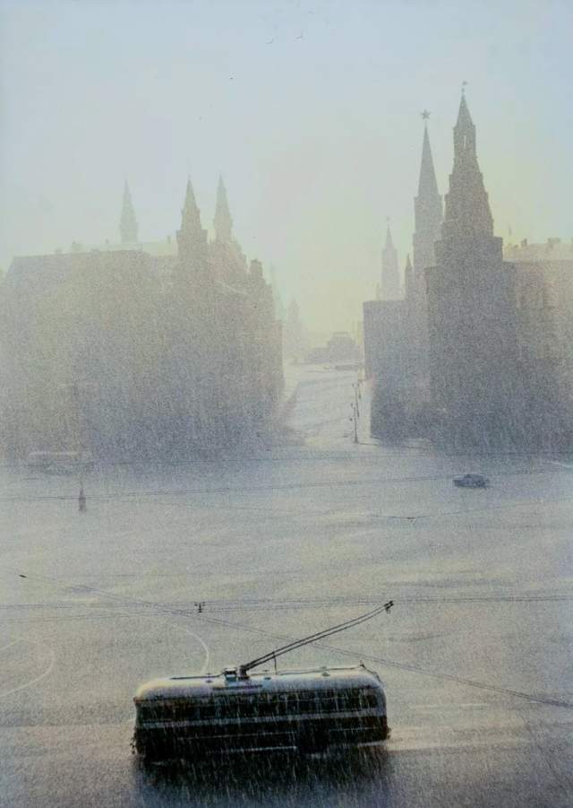 Ливень в Москве, 1956 год.