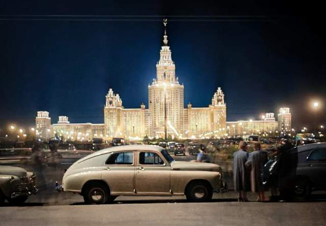 Главное здание МГУ. Москва, 1954 год.