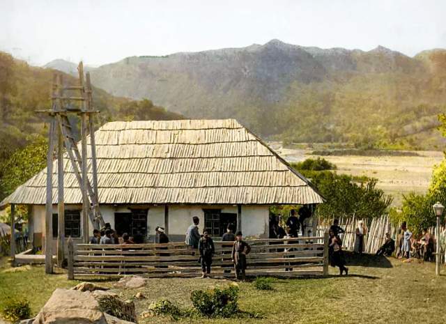 Мечеть с вышкой-минаретом в ауле Хаджико, 1909 год.