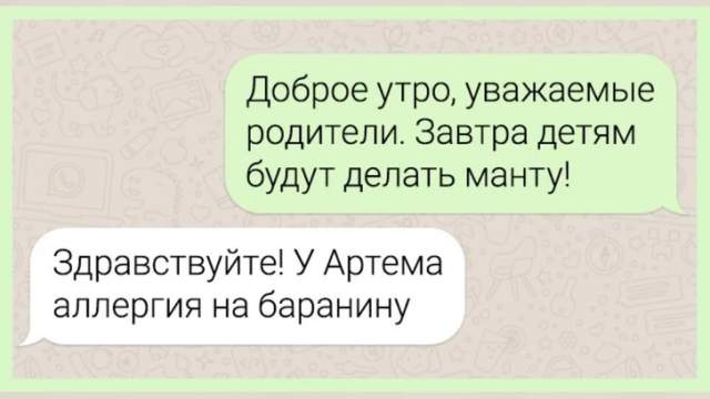 Подборка забавных переписок из школьных чатов