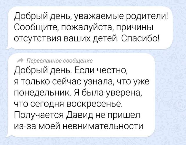Подборка забавных переписок из школьных чатов