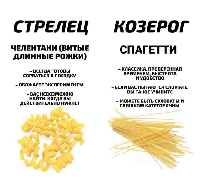 Астрологи рассказали, какой вид макарон подходит каждому знаку зодиака