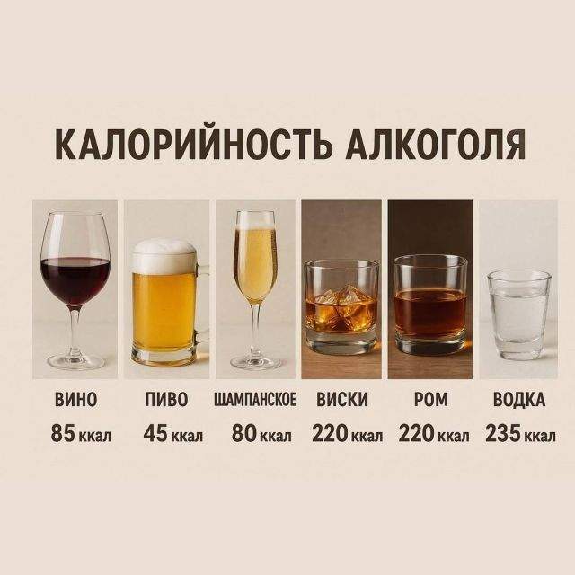 Врачи назвали самый калорийный алкоголь