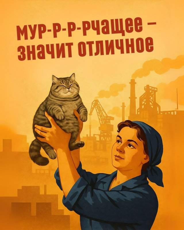 Нейросеть добавила котиков на знаменитые советские плакаты Нейросеть добавила котиков на знаменитые советские плакаты