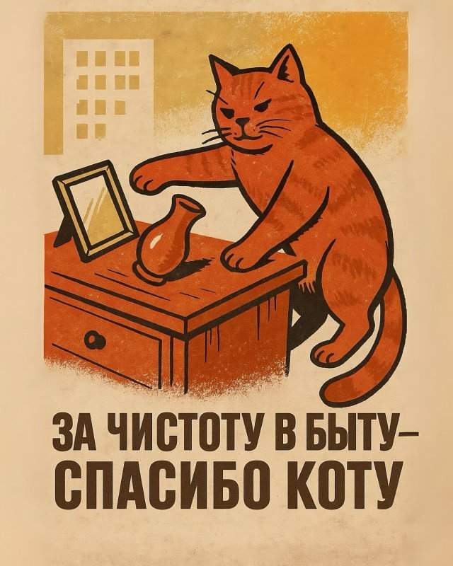 Нейросеть добавила котиков на знаменитые советские плакаты Нейросеть добавила котиков на знаменитые советские плакаты