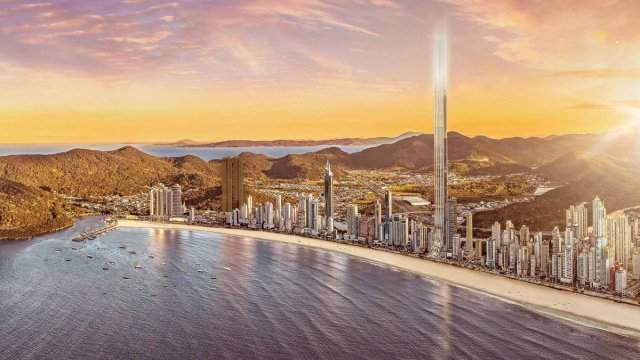 Строящийся жилой небоскреб Senna Tower на побережье Санта-Катарина в Бразилии