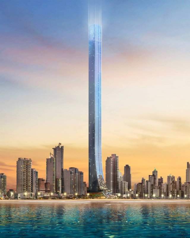 Строящийся жилой небоскреб Senna Tower на побережье Санта-Катарина в Бразилии Строящийся жилой небоскреб Senna Tower на побережье Санта-Катарина в Бразилии