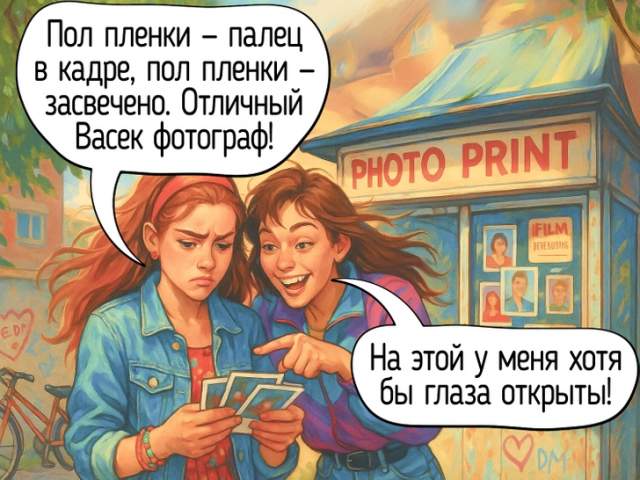 Чтобы наконец увидеть, что получилось на фото, приходилась сдавать пленку в печать Чтобы наконец увидеть, что получилось на фото, приходилась сдавать пленку в печать